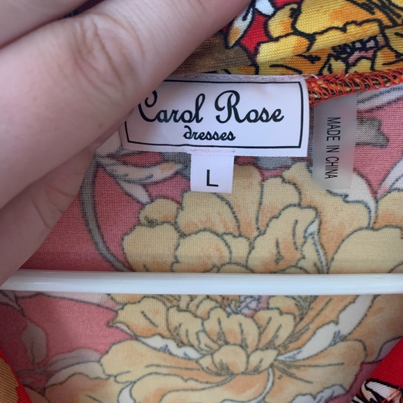 Carol Rose Red Floral Summer Dress - Picture 5 of 5
